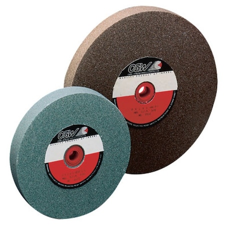 Cgw Abrasives 38506 Bench Wheel, Green Silicon Carbide 6in x 3/4, 1in Arbor, 100 Grit 38506-CGW
